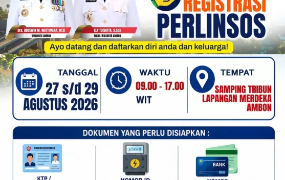 Warga Ambon, Registrasi Perlinsos Serentak Dibuka 27–29 Agustus