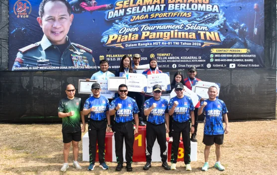 Kejurnas Selam Piala Panglima TNI di Ambon Ditutup, Diikuti 105 Peserta