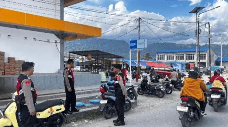 Sat Samapta Polres Banggai Patroli Pasar Simpong