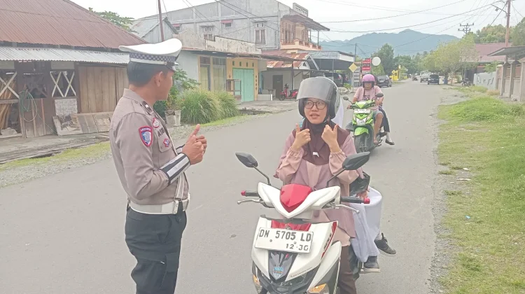 Satlantas Polres Touna Sebar Personel di Titik Rawan