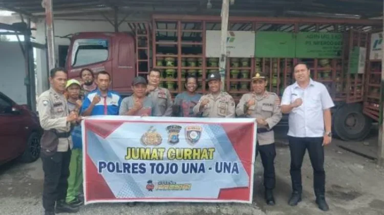 Sambangi Tempat Penampungan Elpiji, Polres Touna Ingatkan Keamanan Energi