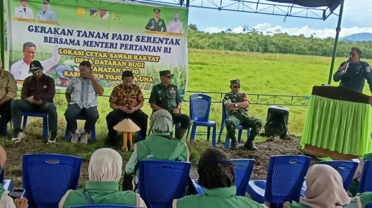 Perluas Sawah Rakyat, Tanam Padi Serentak Digelar di Desa Dataran Bugi