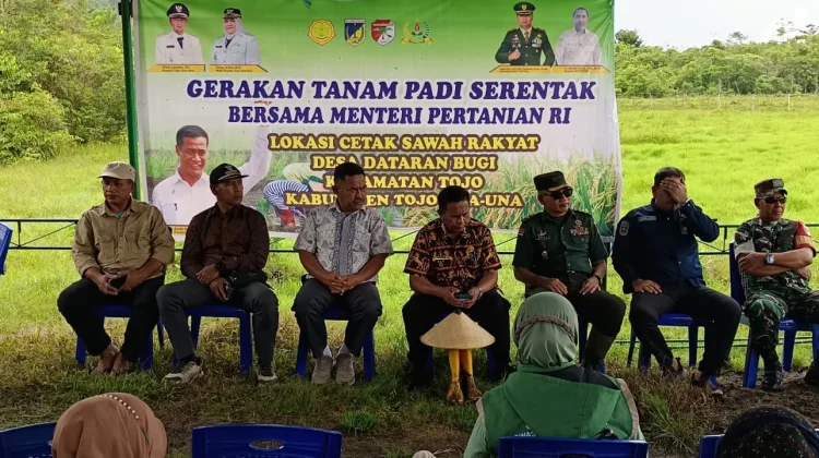 Perluas Sawah Rakyat, Tanam Padi Serentak Digelar di Desa Dataran Bugi