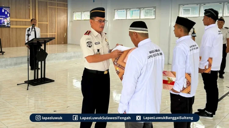 Lapas Luwuk Berikan Remisi Nyepi dan Idulfitri pada Warga Binaan