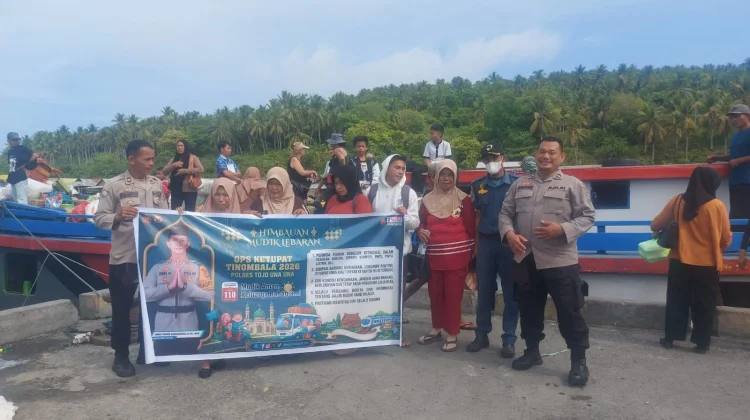 Pastikan Arus Balik Aman, Binmas Polres Touna Kawal Ketat Pelabuhan