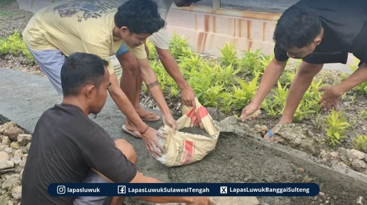 Perkuat Sistem Keamanan, Lapas Luwuk Bangun Jalan Kontrol