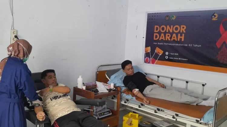 Donor Darah HBP ke-62, Lapas Ampana Wujudkan Aksi Kemanusiaan Nyata