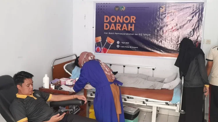 Donor Darah HBP ke-62, Lapas Ampana Wujudkan Aksi Kemanusiaan Nyata