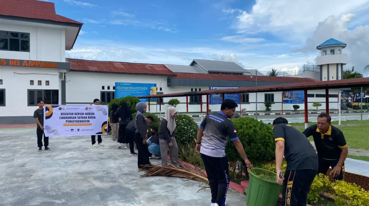 Semarak HBP ke-62, Lapas Ampana Gelar Aksi Bersih Lingkungan dan Fasilitas Umum