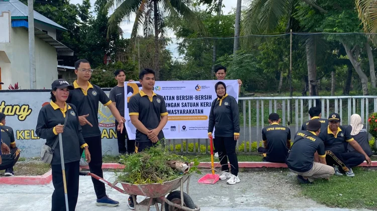 Semarak HBP ke-62, Lapas Ampana Gelar Aksi Bersih Lingkungan dan Fasilitas Umum