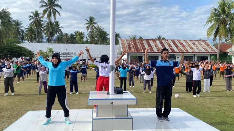 Senam Pagi di Lapas Ampana,Kalapas Tekankan Disiplin dan Pembinaan Mental WBP