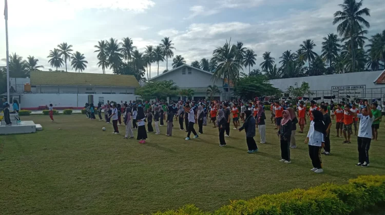 Senam Pagi di Lapas Ampana,Kalapas Tekankan Disiplin dan Pembinaan Mental WBP