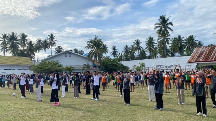 Senam Pagi di Lapas Ampana,Kalapas Tekankan Disiplin dan Pembinaan Mental WBP