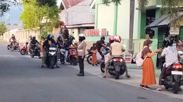 Tingkatkan Keselamatan, Sat Lantas Polres Touna Intensifkan Strong Point