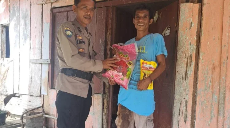 Peduli Dhuafa Polres Touna Berbagai Sembako