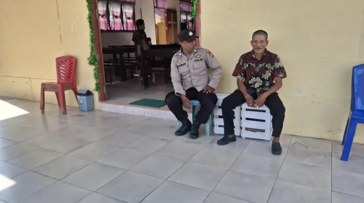 Polres Touna Amankan Ibadah Minggu, Kamtibmas Tetap Kondusif Aman