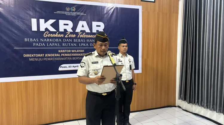 Rutan Poso Deklarasi Zero Halinar, Pegawai Siap Perangi Pelanggaran
