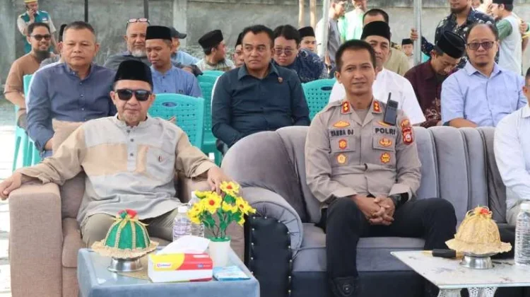Dukung Pendidikan, Kapolres Touna Hadiri Peletakan Batu Pertama RKB SD IT Al-Wahdah