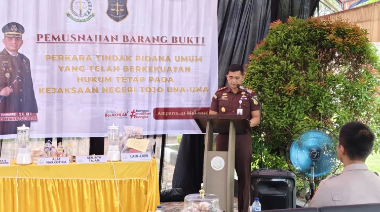 Kejari Tojo Una-Una Musnahkan Sabu dan Barang Bukti Lainnya Dari 23 Perkara