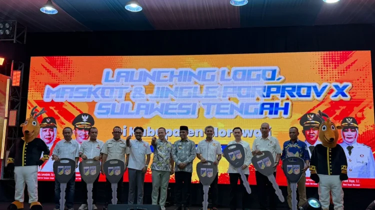 KONI Touna Terima Bantuan Mobil Hiace pada Launching Maskot Porprov X Sulteng