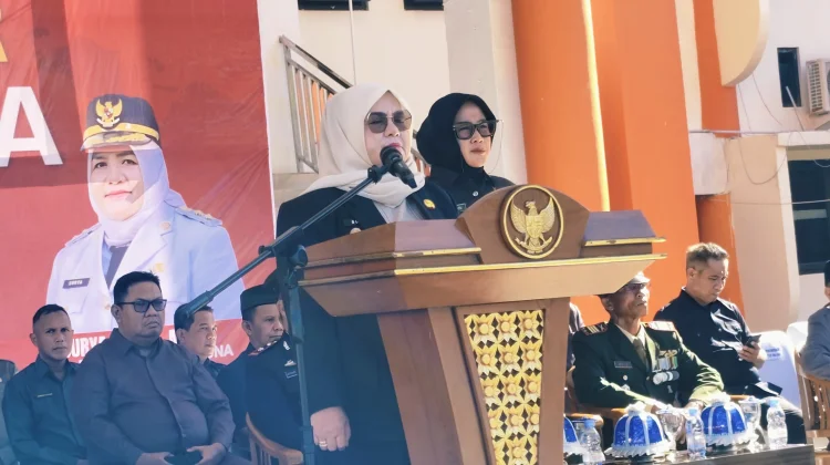 Wabup Touna Pimpin Upacara Hari Lahir Pancasila di Kantor Bupati
