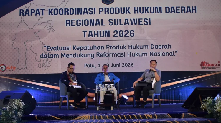 Kanwil Kemenkum Sulteng Dorong Kepatuhan Produk Hukum Daerah