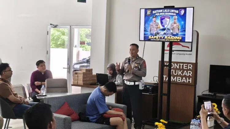 Satlantas Polres Banggai Optimalkan Edukasi Kamseltibcarlantas pada Pekerja