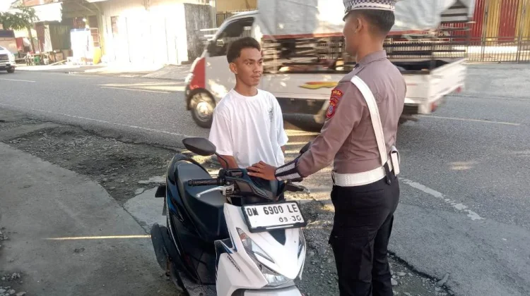 Satlantas Polres Touna Intensifkan Strong Point Pagi di Titik Rawan Kepadatan