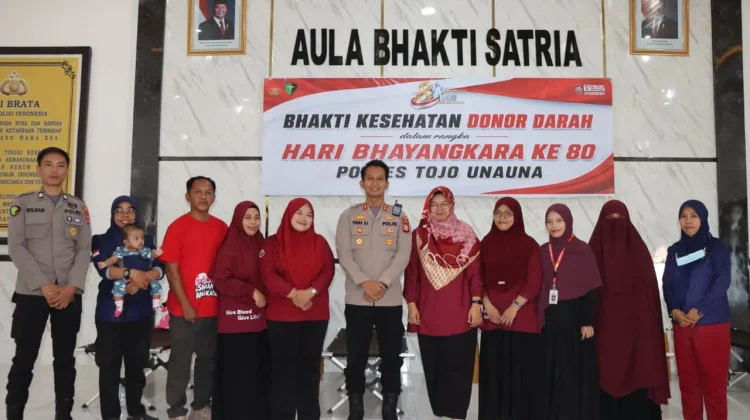 Sambut Hari Bhayangkara ke-80, Polres Touna Gelar Donor Darah