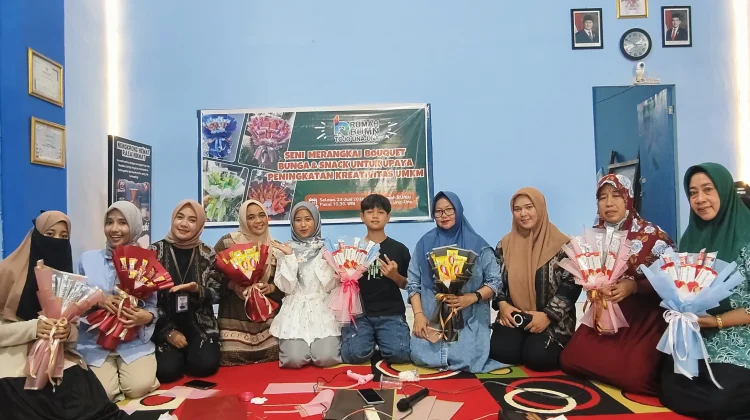 Rumah BUMN Pertamina Touna Gelar Pelatihan Pembuatan Bouquet