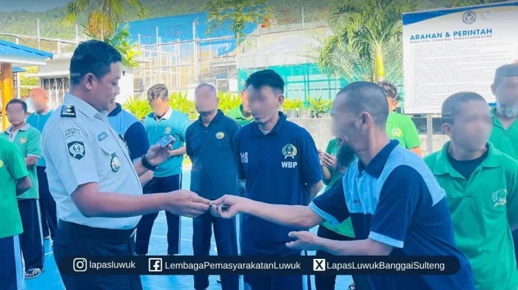 Lapas Luwuk Salurkan Upah Premi Non Tunai bagi Warga Binaan Produktif
