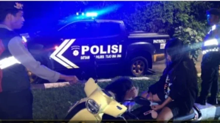 Cegah Kriminalitas Malam Hari Satsamapta Polres Touna Intensifkan Blue Light