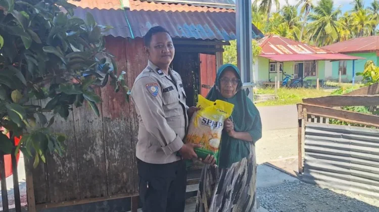 GPM Polres Touna Diserbu Warga Ratusan Kg Beras dan Minyak Goreng Ludes Terjual