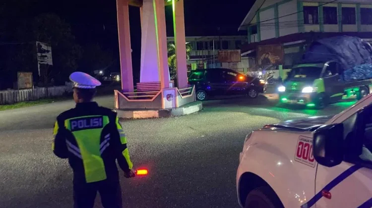 Satlantas Polres Touna Intensifkan Blue Light Patrol Jaga Keamanan Lalu Lintas