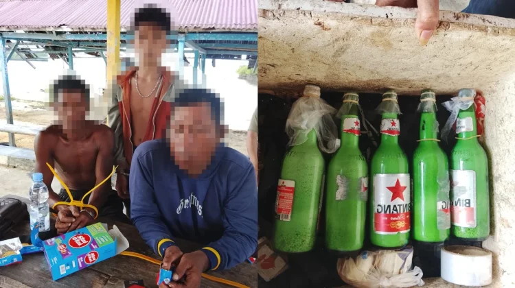 Satpolairud Polres Touna Aman 3 Orang Terduga Pelaku Aksi Bom Ikan