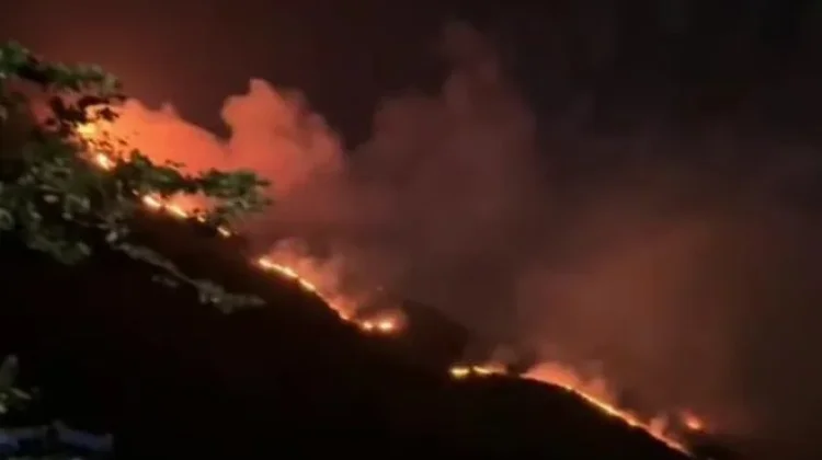 Kobaran Api Gunung Tempasan Belum Padam hingga Kini
