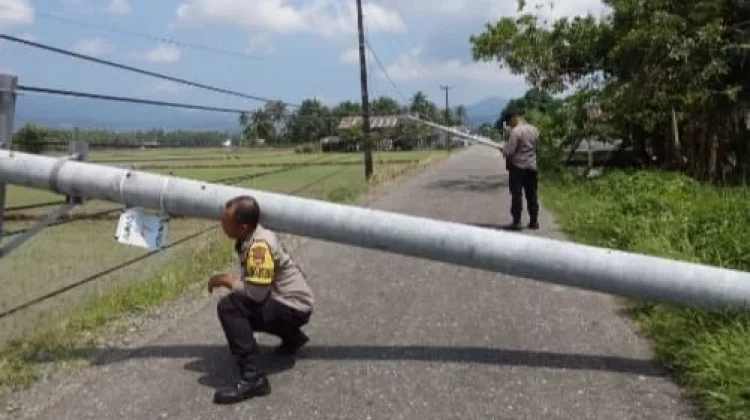Hujan Guyur Parimo dalam Sepekan, Menyebabkan 11 Tiang Listrik Tumbang ke Jalan