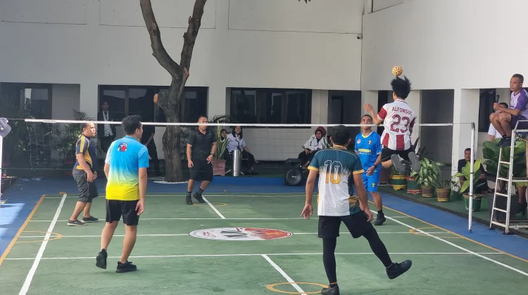 Semarak Kemerdekaan dan Hari Pengayoman, Kanwil Kemenkum Gelar Takraw