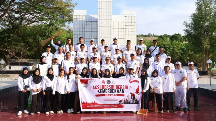 Semarakkan HUT ke-81 RI, Lapas Luwuk, Bapas, dan Imigrasi Banggai Gelar Jalan Santai