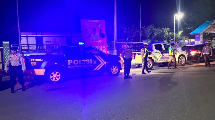 Jaga Kamtibmas Tetap Kondusif Polres Touna Intensifkan Patroli Blue Light