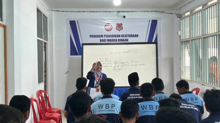 Warga Binaan Lapas Luwuk Semangat Ikuti Program Belajar Calistung