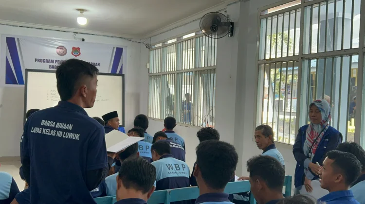 Warga Binaan Lapas Luwuk Semangat Ikuti Program Belajar Calistung