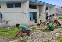 Kerja Bakti Sambut Ramadhan, Lapas Luwuk Libatkan Warga Binaan