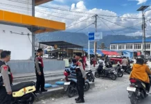 Sat Samapta Polres Banggai Patroli Pasar Simpong