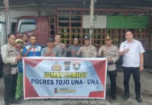Sambangi Tempat Penampungan Elpiji, Polres Touna Ingatkan Keamanan Energi