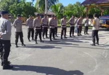 Polsek Tojo Pantau Aktifitas Lalulintas Arus Mudik Lebaran