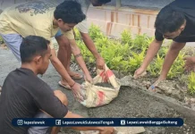 Perkuat Sistem Keamanan, Lapas Luwuk Bangun Jalan Kontrol