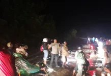 Polsek Ulubongka Amankan Arus Lalu Lintas di Lokasi Longsor