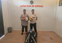 Wakil Ketua MPR RI Salurkan Bantuan Alat Olahraga untuk WBP Lapas Ampana