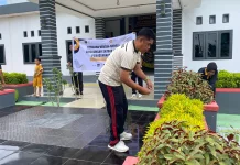 Semarak HBP ke-62, Lapas Ampana Gelar Aksi Bersih Lingkungan dan Fasilitas Umum